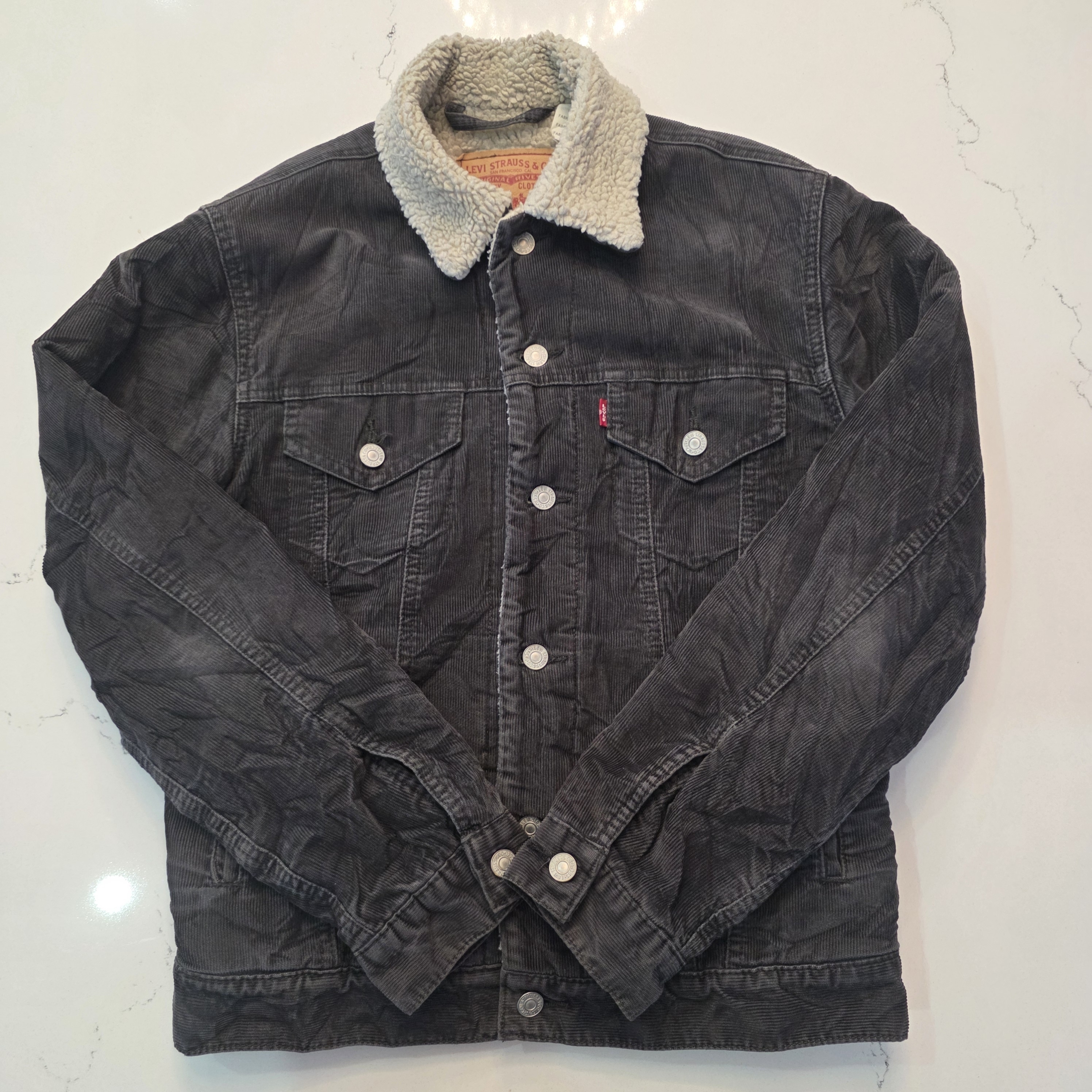 Levi's Corduroy Sherpa Trucker Jacket - Men's Size Small